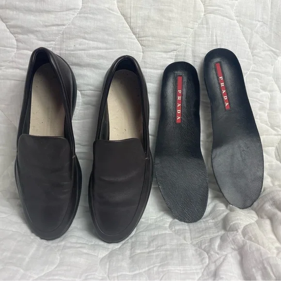 Prada Men's Leather Clogs Slip On - Picture 6 of 7